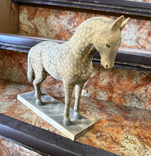 Pferdefigur holzoptik - pferdefigur,